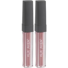 Uzun Süre Kalıcı Yapışkan His Bırakmayan Nemlendirici Dudak Parlatıcısı - Lipgloss 01 Rose Pink (2 Paketi)