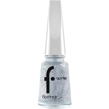 Yoğun Simli Şeffaf Oje Glitter Nail Enamel GL038 Holographic Silver