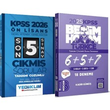 Yediiklim Yayınları 2025 Kpss Türkçe Tamamı Çözümlü 6+5+7 Deneme - 2026 Ön Lisans Son 5 Sınav Çıkmış Sorular