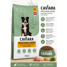 Caviara Medium & Large Tavuklu Orta ve Büyük Irk Yetişkin Köpek Maması 12 kg