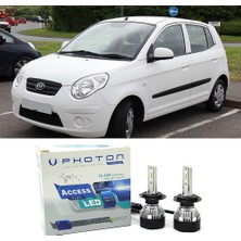 Photon Kia Picanto Uzun + Kısa Far Ampulü H4 Access Yeni Seri Beyaz 2004-2011