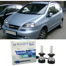 Photon Chevrolet Rezzo LED Xenon Uzun + Kısa Far Ampulü H4 Access Yeni Seri Beyaz