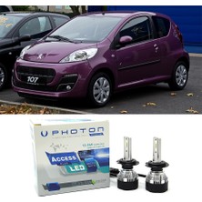 Photon Peugeot 107 Uzun+Kısa Far Ampulü H4 Access Yeni Seri Beyaz 2005-2014