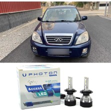 Photon Chery Tiggo LED Xenon Uzun + Kısa Far Ampulü H4 Access Yeni Seri Beyaz