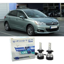 Photon Citroen C4 LED Xenon Uzun Far Ampulü H1 Access Yeni Seri Beyaz 2004-2012
