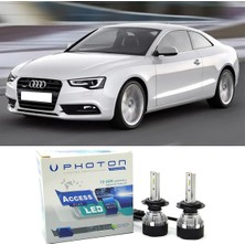 Photon Audi A5 B8 LED Xenon Uzun Far Ampulü H7 Access Yeni Seri Beyaz 2007-2014