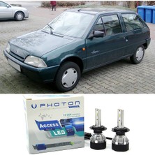 Photon Citroen Ax LED Xenon Uzun + Kısa Far Ampulü H4 Access Yeni Seri Beyaz