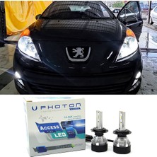 Photon Peugeot 207 LED Xenon Kısa Far Ampulü H7 Access Yeni Seri Beyaz