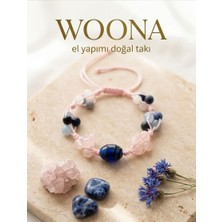 Woona Içsel Denge ve Huzur 7 Doğaltaş- Pembe Kuvars & Ay Taşı & Anjelit ( Melek Taşı ) & Akuamarin & Kaplan Gözü & Lapis Lazuli & Dumortierit El Yapımı Ayarlanabilir Özel Tasarım Premium Doğal Taş Bileklik