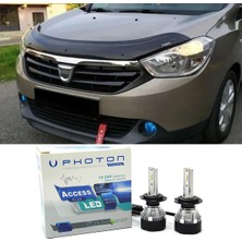 Photon Dacia Lodgy Uzun LED Xenon Kısa Far Ampulü H4 Access Yeni Seri Beyaz