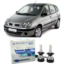 Photon Renault Scenic Uzun+Kısa Far Ampulü H4 Access Yeni Seri Beyaz 1996-2003
