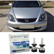 Photon Honda Civic Hb LED Xenon Kısa Far Ampulü H1 Access Yeni Seri Beyaz 2004-2006
