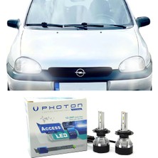 Photon Opel Corsa B LED Xenon Uzun + Kısa Far Ampulü H4 Access Yeni Seri Beyaz 1993-2000