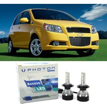 Photon Chevrolet Aveo Uzun + Kısa Far Ampulü H4 Access Yeni Seri Beyaz 2003-2011