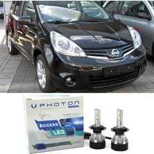 Photon Nissan Note LED Xenon Uzun + Kısa Far Ampulü H4 Access Yeni Seri Beyaz 2006-2012