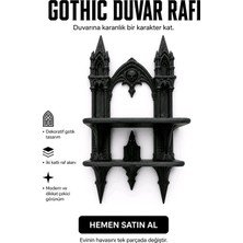 Dıymax Gotik Katedral Duvar Rafı 2 Katlı Dekoratif Takı ve Kristal Sergileme Standı