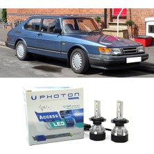 Photon Saab 900 LED Xenon Uzun + Kısa Far Ampulü H4 Access Yeni Seri Beyaz