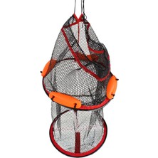 Outdoorun Katlanabilir Şamandıralı Canlı Balık Sepeti – Profesyonel Balık Saklama Filesi 35X50 cm (Livar)