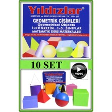 TAN EXPRESS Geometrik Cisimler Seti Ilköğretm 1-5 Sınıf Matematik Ders Materyalleri 10 Set (Videolu)