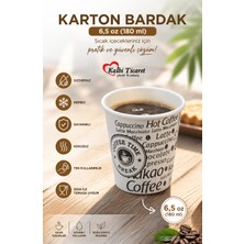 Kalbi Ticaret Karton Bardak 6,5 Oz 50'li Sızdırmaz Erimez Kokusuz Kullan At Bardak Kağıt Bardak