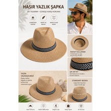 Toptancı Amca Unisex Şapka Yazlık Şapka Deniz Şapkası Plaj Şapkası Güneşlik Premium Föter Fötr Şapka Hasır Şapka Hasır Föter