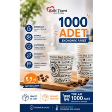 Kalbi Ticaret Karton Bardak 6,5 Oz 1000'LI Sızdırmaz Erimez Kokusuz Kullan At Bardak Kağıt Bardak