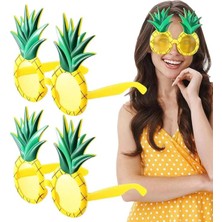 Herşey Trend Tropikal Hawaii Ananas Şekilli Parti Gözlüğü 9.5 x 14 cm