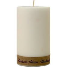 Simagift Simagift Bozkurt Mum Silindir Şeklinde Mum 7X12 cm Krem
