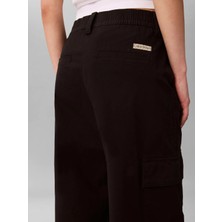 Calvin Klein Kadın / Kız Siyah Calvin Klein Cotton Ewaıst Cargo, Ub1, Xxs Siyah Kadın Pantolon