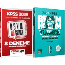 Yediiklim Yayınları 2024 Kpss Türkçe Soru Bankası - 2026 Kpss Ösym Ne Sorar Çözümlü Fasikül 8 Deneme