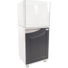Kanki Pet 40 cm Ultra Clear Nano West Seri Mobilyalı Akvaryum Antrasit 64 Litre