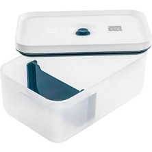Fresh & Save Vakumlu Yemek Taşıma Kabı, L, Plastik, Yari Şeffaf-Akdeniz Mavisi
