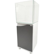 Kanki Pet 40 cm Ultra Clear Nano Flex Seri Mobilyalı Akvaryum Antrasit 64 L