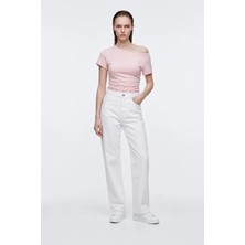 Hakke Yüksek Bel Straight Jean Pantolon