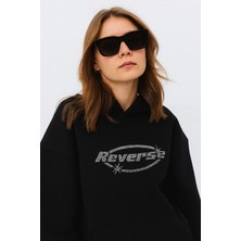 Hakke Unisex Reverse Taş Baskılı Sweatshirt