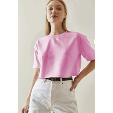Nutika Kısa Kollu Oversize Crop Tişört