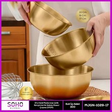Herşey Trend 3lü Gold Paslanmaz Çelik Kase Seti