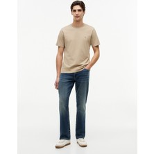 Tommy Hilfiger Ess Seasonal Reg Fıt Solıd Tee Erkek Bej T-Shirt - MW0MW39995