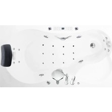 Waterway Laredo Jakuzi 150X80 H:55 Comfort Hidromasaj Sistemli Küvet Gövde Metal Ayak Dört Yön Panel