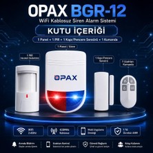 opax bgr-12 wifi kablosuz alarm sistemi | 96 bölge desteği (1 yıl ahm )