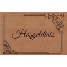 Türkeli Kapı Önü Paspası Kaymaz Ağır Tabanlı Hoş Geldiniz Dekorlu Desen Dekoratif , Kolay Temizlenir (45X70 Cm) Kod T8