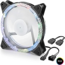 İlkyaz Fashion Kasa Fanı Kristal Rgb 12 cm - Siyah ND2662
