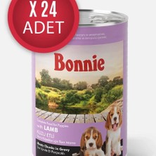 Bonnie Kuzu Etli Sos Içinde Et Parçacıklı Yavru Köpek Konservesi 400G x 24 Adet