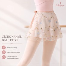 Çiçek Nakışlı Tül Bale/dans Eteği – Yetişkin ve Çocuk