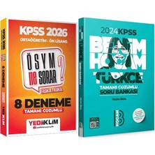 Yediiklim Yayınları 2024 Kpss Türkçe Soru Bankası - 2026 Ösym Ne Sorar Ortaöğretim Ön Lisans 8 Deneme