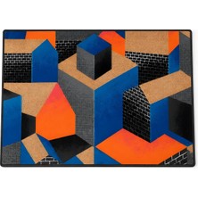 Türkeli Kapı Önü Paspası Kaymaz Ağır Tabanlı Geometrik, Desenli Desen Dekoratif , Kolay Temizlenir (45X70 Cm) Kod T12