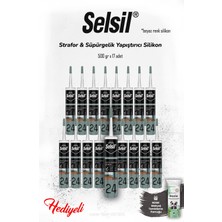 17 Adet Selsil Beyaz Renk Strafor & Süpürgelik Silikon 300 ml ve Rosıe
