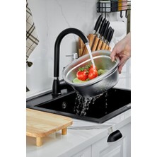 Empressco Maxflow 28 cm Çelik Süzgeç, Dayanıklı ve Şık Mutfak Aksesuarı
