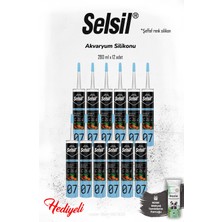 Selsil Şeffaf Akvaryum Silikon 12'li ve Rosıe