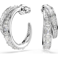 5749069 Swarovski Küpe Vıenna:pe S Hoops Whıte/rhs